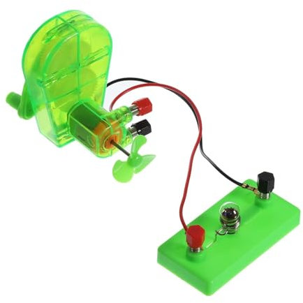 GeRRiT Mini Hand Generator Motor Kit With Bulb Lamp Holder Hand Cranked Power Generator Science DIY Generator Motors Set For LED Light Bulb Windmill