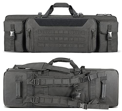 ANSNOW 36/42 Zoll Doppelter Langer Weicher Gewehrkoffer, Taktische Waffentasche, Schusswaffen-Transportkoffer, Karabiner-Waffenkoffer-Rucksack Für Jagd, Reichweite, Sport, Transport, Einfach Zu Tran