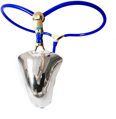 PPEEVOLERU Unsichtbare Keuschheit Gürtel-Sexy Panty Penis Sleeve Metall Cock Cage Bondage Schlösser Männer Strapon Edelstahl Keuschheitsgürtel,Blau,Waist 96~102cm