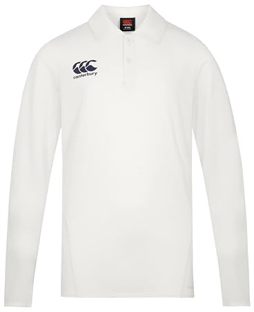 Canterbury cricket långärmad pikétröja för män | fukttransporterande | andningsbar pikétröja
