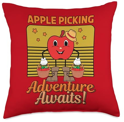 Apple Picking Adventure Awaits Apple Butter Apple Picker Throw Pillow