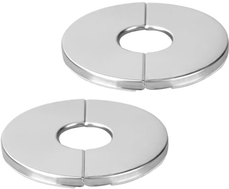ALI2 Rosette Mischbatterie für Dusche, Rosette, Wasserhahn, Schlauchabdeckung aus Edelstahl für Duscharmaturen, Küchenarmaturen, Badezimmer (Innendurchmesser 40 mm, Außendurchmesser 140 mm), 2 Stück