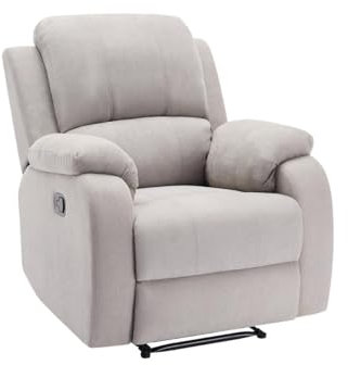 Vente-unique-Relaxsessel - Mikrofaser - Hellgrau - Brody