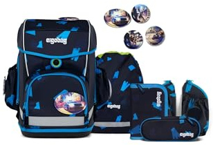 ergobag Schulranzen-Set cubo Light Set | extra leichter ergonomischer Schulranzen mit nur 780 g im 6-teiligen Set aus der Vorgänger-Kollektion für die Schule