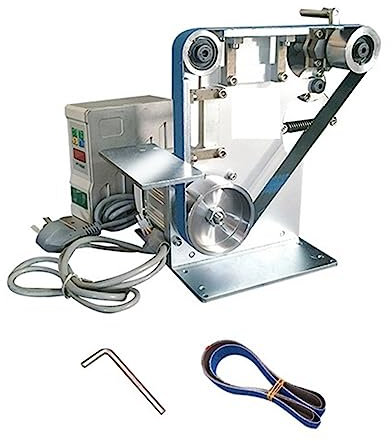 Macchina lucidatrice per gioielli Macchina a nastro senza spazzole Levigatrice a nastro elettrica Smerigliatrice Lucidatrice Affilatrice Lucidatrice Rettificatrice 762x25mm Angolo fisso aperto Lucidat