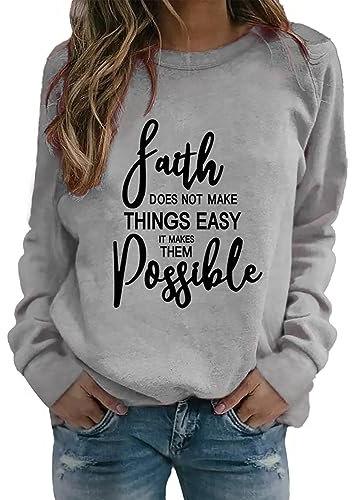 Women Jumpers Sweatshirt Womens Christmas Sweatshirts Batwing Jumpers for Women UK Women's Faux Fur Gilet Womens Shacket Womens Oversized Hoodie 80S T Shirts Women Petite Coats (Grey, XL)