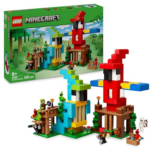 LEGO Minecraft The Parrot Houses, Buildable Video-Game Set 21282