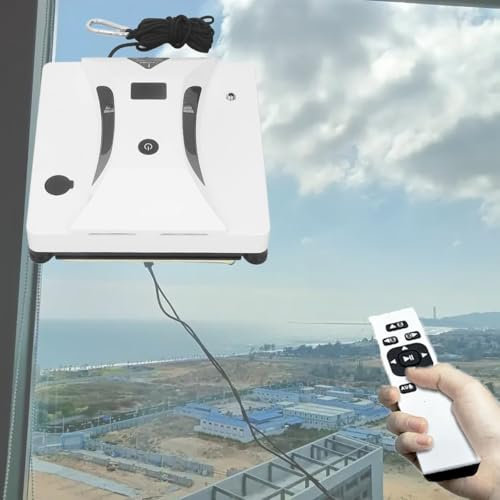 CraftNestUK Electric Window Cleaning Robot, with Power Failure Protection and Safety Rope 2800pa Suction