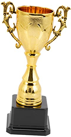 Milisten Trophée de Compétition Sportive pour Garçon et Filles 21 Cm Plastique Doré, Récompense de Tournoi Scolaire, Jouet de Cérémonie Sportive, Prix pour Fête et Événements