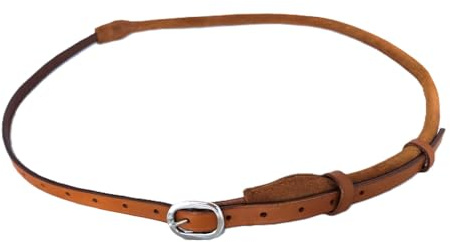 PS Pferdeartikel Wildleder Halsring Halsriemen Round für Pferde verstellbar Farbe Cognac