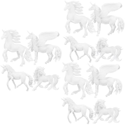 VICASKY 3 Sätze Malspielzeug Für Einhornfiguren Kleine Einhornfiguren Zum Selbermachen Diy Einhornfiguren Einhorn-malspielzeug Zum Selbermachen Weiß Abs 4 Stück * 3