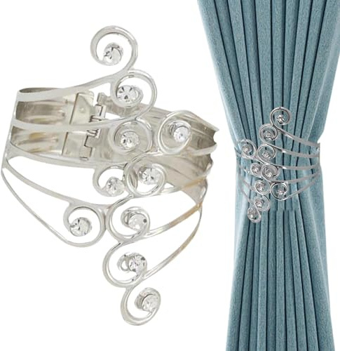 Cortina - Embascos para Las Cortinas de Ducha con Sujetadores | Abrazos de Metal para Cortinas, Abrazos Decorativos, rizos y Abrazos la casa