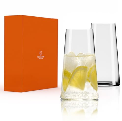 Stölzle Lausitz Verres Longdrink Power Lot de 2, 460 ml – Verres Highball Éléguants pour Cocktails, Eau & Jus – Gobelets Longdrink en Cristal de Haute Qualité – Lavable au Lave-Vaisselle & Résistant