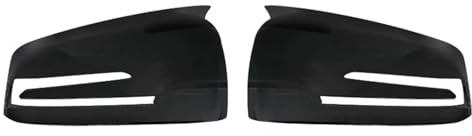 Auto Spiegel Cover Für Mercedes Benz Für ABCES CLA GLA GLK Klasse W176 W246 W204 W212 W221 C177 X204 X156 Carbon Fiber Auto Rückspiegel Abdeckung Auto Rückspiegel Rahmen Rückspiegelgehäuse(Bright blac