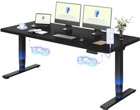 FLEXISPOT Scrivania Regolabile in Altezza 180×80 cm con Doppio Motore e Porta USB, Piano Monoblocco da 25 mm, Gambe a 3 Sezioni, Portata 120 kg, 4 Memorie, Rilevamento Ostacoli