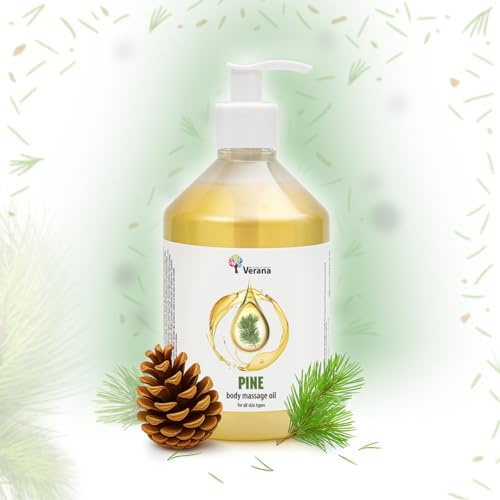 Verana Kiefer Massage-Öl, Naturkosmetik Körper-Öl, Alle Haut, Pflegende Massage, Hilft beim Aufwärmen und Reparieren der Muskeln, Anti Age, Aromatherapie (500ml)
