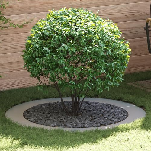 QJBSAVVA Fioriera da Esterno Grande Rotonda in Acciaio Zincato, 120 Litri con Intarsi Decorativi per Giardino Balcone Orto Rialzato, Fioriera Rialzata Esterna per Piante Fiori