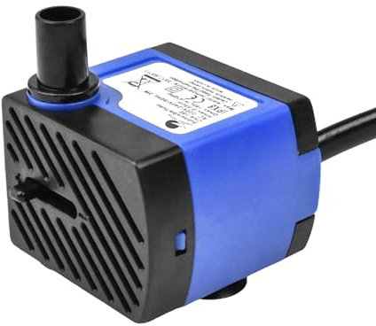 CHANCS AC 220 V liten dränkbar vattenpump 92 GPH 5 W hög lyft 2,79 fot minifontänpump för husdjursfontän