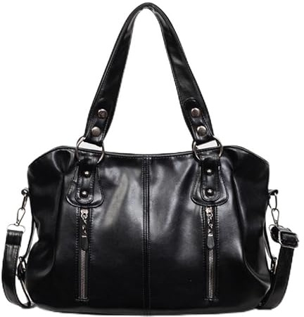CHAMAIR Handtasche Damen PU Leder Hobo Y2k Schultertasche， Gross Shopper Tasche Vintage City Bag Groß Slouchy Tote Bag Umhängetasche für Reisen