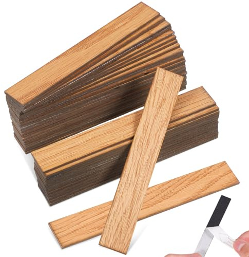 KOMBIUDA Set da 40 Pezzi Pavimento per Casa delle Bambole in Miniatura in Plastica Venature Legno Bianco, Accessori per Decorazioni Interne Fai da Te, Pavimentazione Modulare Sicura