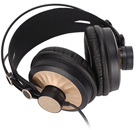 ZDETGU Cuffie Cablate Professionali Driver da 50 Mm Sopra l'orecchio Cuffie da Studio DJ con Riduzione del Rumore Suono HiFi per Pianoforte Elettronico Registrazione di Chitarra Produzione Musicale