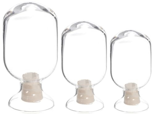 DIYEAH 3 Pezzi Barattolo in Vetro Trasparente Coperchio da 250ml per Conservare Fiammiferi, Vaso Leggero e Funzionale per Decorare e Mantenere Asciutti i Fiammiferi