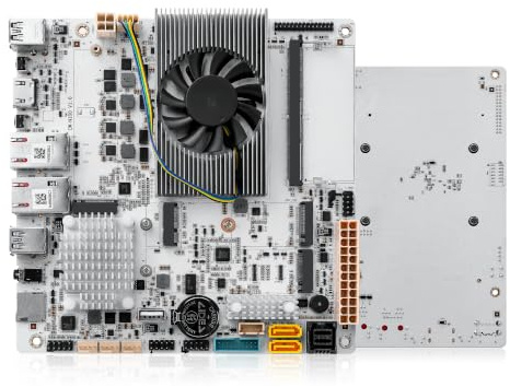 SJRC NAS Motherboard Mini ITX 6 Baies, Processeur N150, Dual 10GbE LAN, 6X SATA 3.0, 3X M.2 NVMe, M.2 E-Key, DDR5, TF, USB-C, Carte Mère NAS Serveur Maison OPNsense, sans RAM/SSD