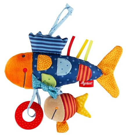 SIGIKID 40104 Aktiv-Fisch Baby Activity PlayQ Mädchen und Jungen Babyspielzeug empfohlen ab 3 Monaten mehrfarbig