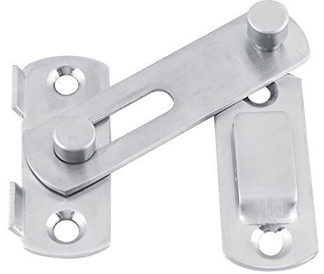 Verrou pour Porte ou Fenêtre, Serrure de Porte Loquet Porte Coulissante Minuscule avec Boulon de Porte, Finition Brossée en Acier Inoxydable pour Porte des Animaux, Meubles du Cabinet, Fenêtre.