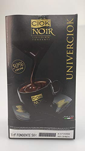 Univerciok Le Calde Dolcezze dickflüssige Trinkschokolade Noir 960g | Italienische Trinkschokolade, ohne Palmöl, Kakaopulver, 50% Kakao, ohne Gentechnik, glutenfrei, Portionsbeutel