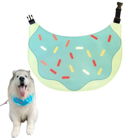Netter Hund Bandana Cartoon Donuts Hund Lätzchen Nickituch Katze Bandana Wasserdicht Pet Lätzchen für Mittelgroße Bis Große Hunde Justierbarer Haustier Bandana Golden Retriever Alaskan