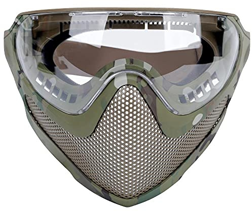 KODENOR FAST Helmet Mask Rail Connected Airsoft Paintball Tactical Steel Mesh Mask Safety Protective Goggle