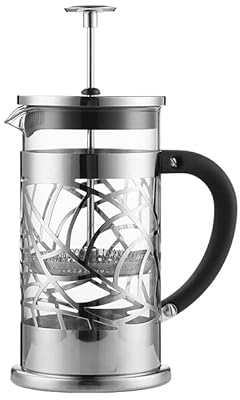 OUMIFA Presse à Café Pot de café 1.0L Presses intérieures en Acier Inoxydable de Grande capacité Convient au Cadeau (Color : Silver)
