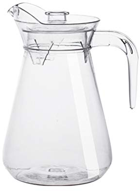 Cabilock Caraffa per acqua in plastica, brocca per caffè, succo di frutta, teiera, brocca per acqua, succo, bevande, frigorifero, tè freddo, brocca per acqua, bevande, vino, caffè, latte, succo, 1 l