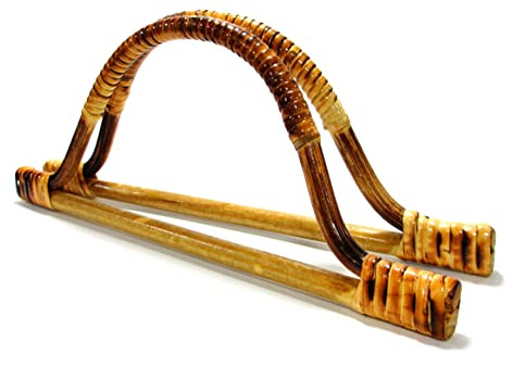 Dtoterul Legno Rattan Tessuto Manici 2 Pezzi Manici per Borse Legno Manici per Borsa a Forma di D Manico di Ricambio Borsa in Legno Maniglia per Borse all'Uncinetto Borsa Fare Borse Fai da Te