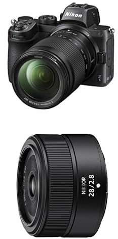 Nikon Z 5, Appareil Photo Numérique Hybride Plein Format en kit avec NIKKOR Z 24-200mm/4.0-6.3 VR + Objectif NIKKOR Z 28mm f/2.8 pour Hybride Z JMA105DA Noir