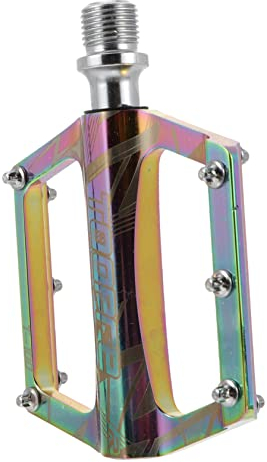 Kisangel Fahrradpedale Aluminiumlegierung rutschfest Großflächig Mountainbike Heavy Duty Lagerpedal Für Straßen Und Offroad Fahren