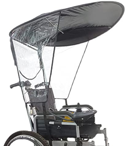 Miuxe Universelles Markisendach Für Rollstühle, Sonnenschutz, Regenschutz, Regen- Und Staubdichte Abdeckung, Schirmstuhlklemme, Schirmständer, Regenmantel-Zubehör, Geeignet Für Alle Rollstühle
