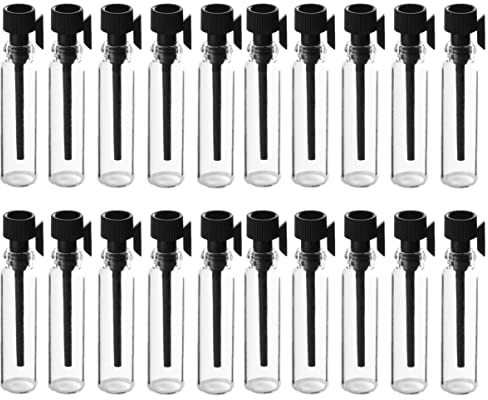 Frascos De Prueba De Fragancias 1 Ml Gotero Negro Recipientes De Vidrio Para Perfumes Vacíos Frascos De Perfume