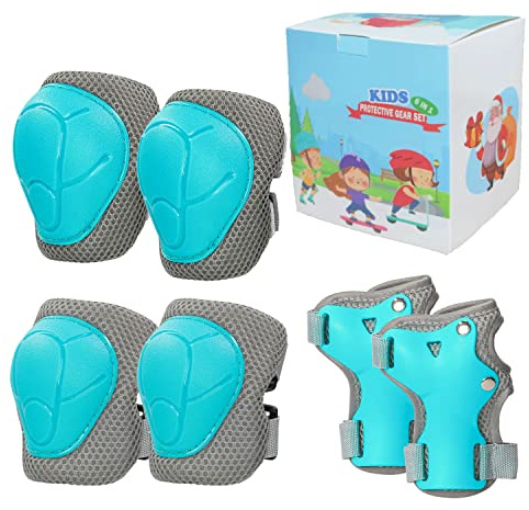 LANOVAGEAR Knäskydd barn 2–16 år skydd inlines barn – skridskoskydd set om 6 – knäskydd barnskydd knä- och armbågsskydd handledsskydds ﻿