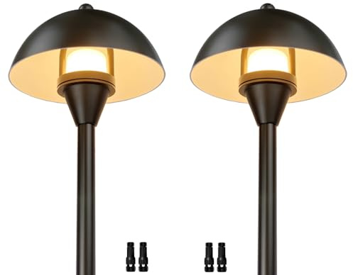 Arrownine Low Voltage Pathway Lights,Replaceable G4 LED Path Lights Outdoor Landscape Lighting Driveway Walkway Garden Yard Light Oil Rubbed Bronze Warm White Pack of 2