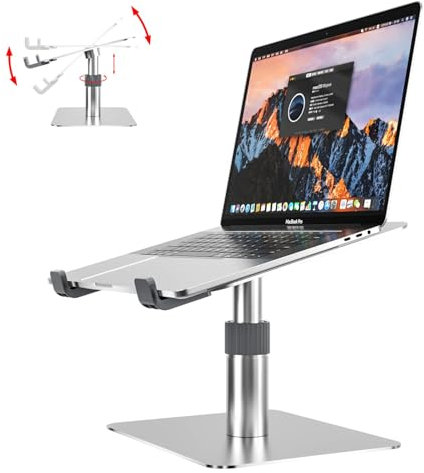 Rseuphiee Laptop ständer Höhe/Winkel einstellbar Aluminum, Computer Stand erhöhung 360°drehbarer, Kompatibel für Notebook(10-16Zoll)