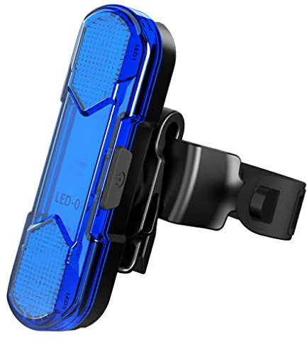 BEALIFE Luce posteriore per bicicletta Avvertimento 30lm Ricaricabile Impermeabile Turn Bike Lampada posteriore Ciclismo Luci notturne per bici all'aperto, Blu