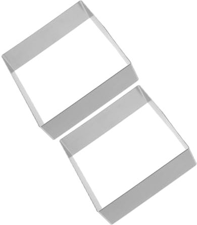 ABOOFAN 2stücke Quadratische Mousse-kuchenringe Mousse-ausstecher Backformen Für Gebäck Kuchenformen Quadratische Kochringe