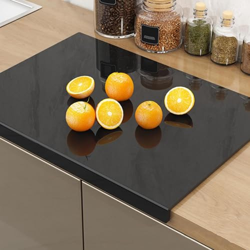 Tabla De Cortar Acrílica Negra Con Borde Antideslizante, Tablas De Cortar Frutas Antideslizantes,Tabla De Cortar Acrílica Para Encimera,cubierta Protectora Para Encimeras,Tabla De Cortar Con Borde