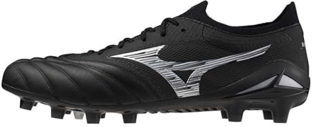 Mizuno Morelia IV Fast mark fotbollsskor rugby, Svart/silver, 43 EU