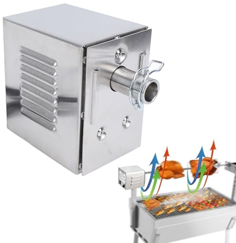 Pssopp Moteur de Gril de Barbecue, Moteur à Engrenages de Broche de Gril de Rôtissoire Moteur électrique de Barbecue en Acier Inoxydable pour Les Grils à Gaz à la Maison à L'extérieur