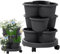 Genérico Sembradora Vertical De Plantación De Casas, Maceta De Torre De Fresa Apilable De 3 Niveles, Maceta De Jardinería con Ruedas Extraíbles para Suculentas, Flores, Verduras