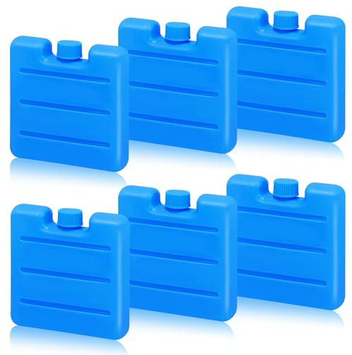 LQTSLFM Mini Kühlakkus für Kühltasche, 6 Stück Kühlakku Klein, Kühlakkus Flach Tragbar, Wiederverwendbar Kühlakkus für Kühltasche Klach je 70 ml für Picknick Angeln Reisen Camping
