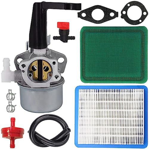 Kit de réglage de carburateur BlesConi avec filtre à air pour moteur de motoculteur 110402 110412 215369 Compatible avec 696065 697422 Ensemble de remplacement de pièces